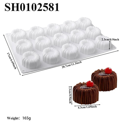 Cylindrical Silicone Mousse Cake Mold