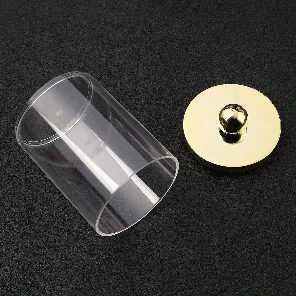 Clear Cotton Swab & Cosmetic Storage Jar