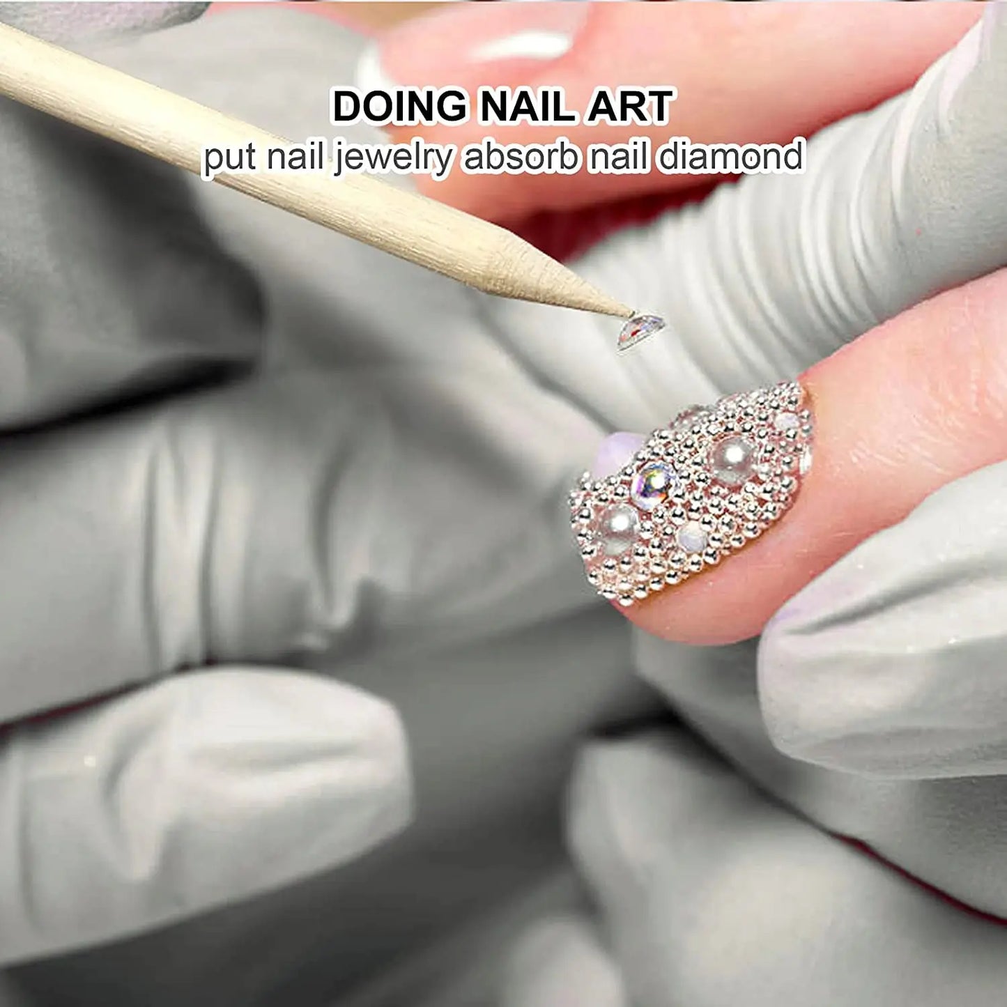 Orange Wood Nail Art Sticks