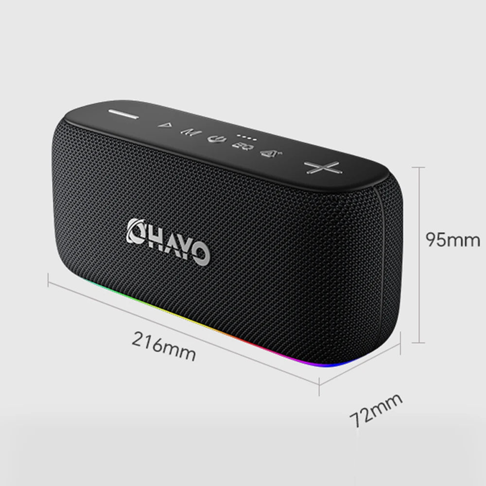 60W Wireless Speaker with RGB Lights & Waterproof Design