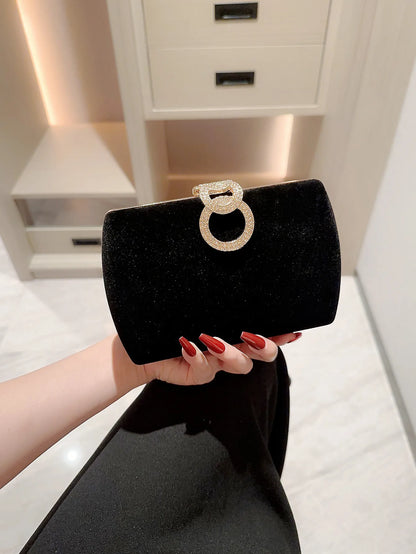 Velvet Box Clutch Bag