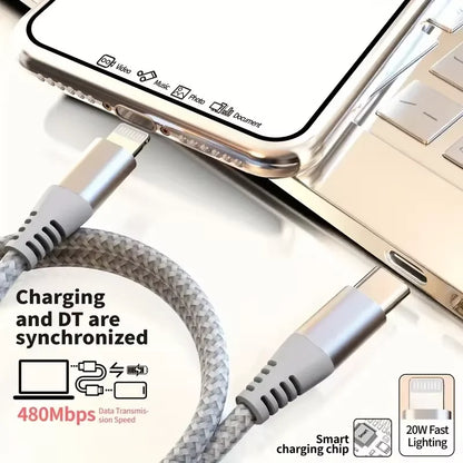 USB-C to Lightning Braided Fast Charging Cable