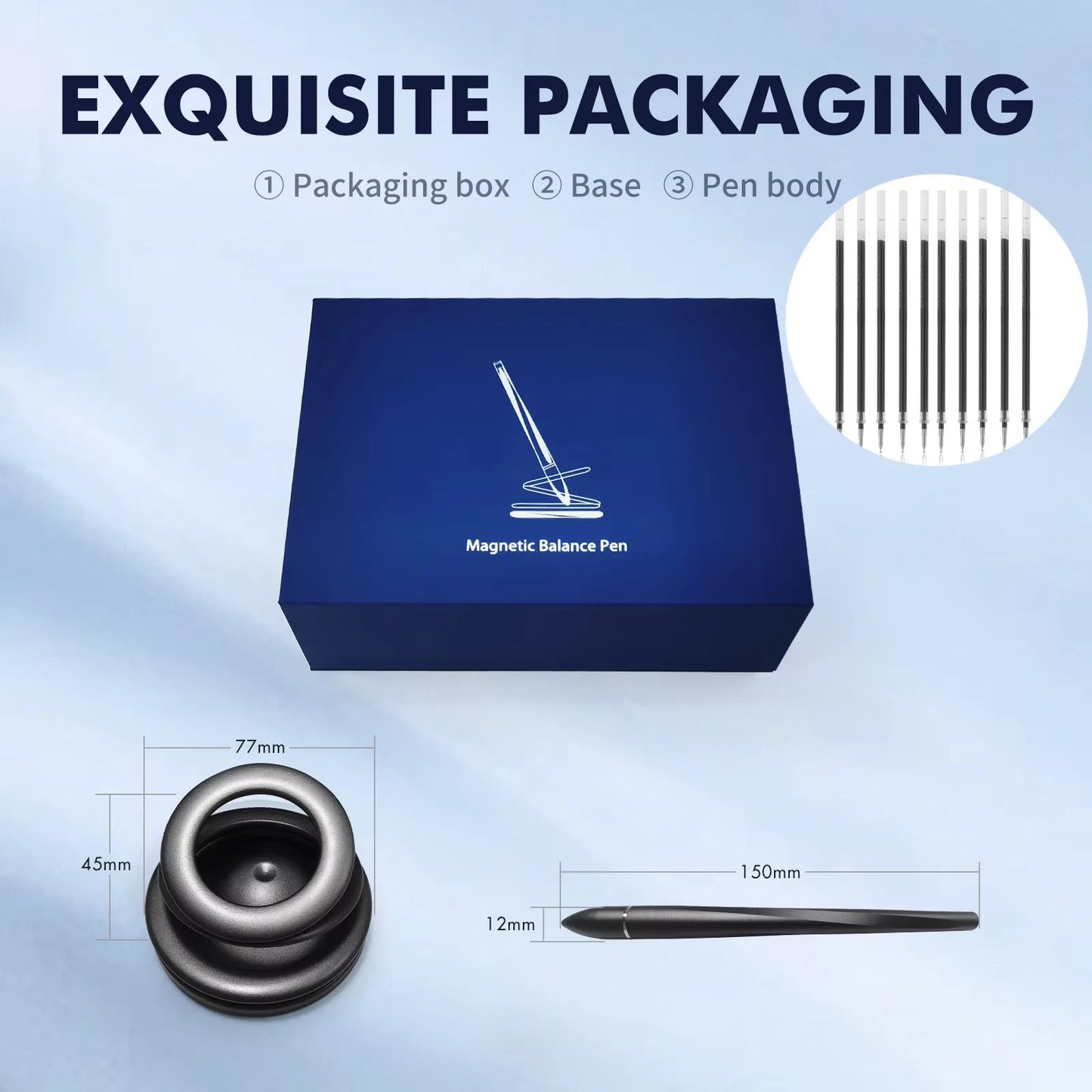 Magnetic Levitating Self-Standing Ballpoint Pen