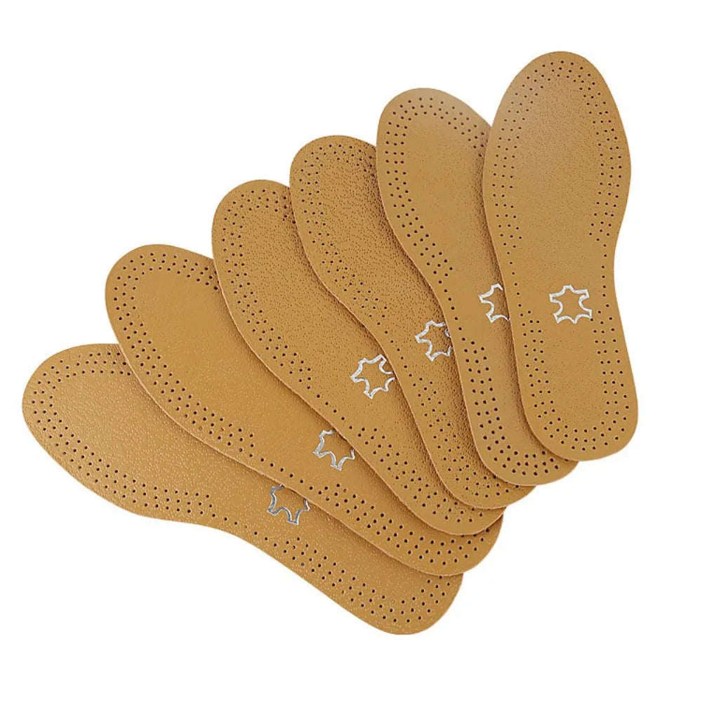 Genuine Leather Cushion Insoles for Men & Women