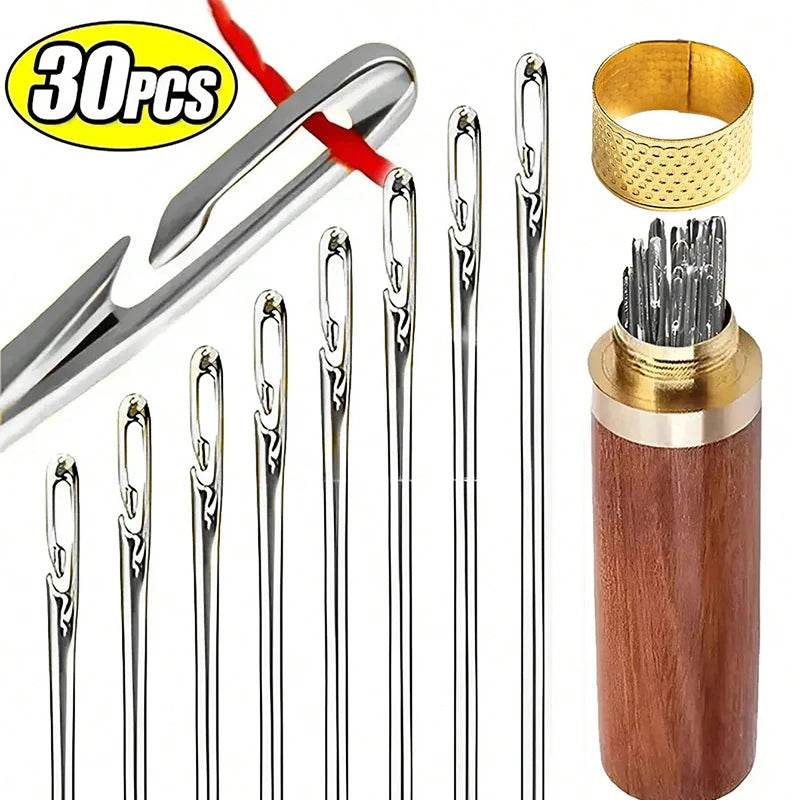 Self-Threading Sewing Needle Set