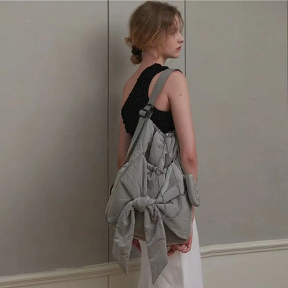 Minimalist Nylon Shoulder Tote Bag