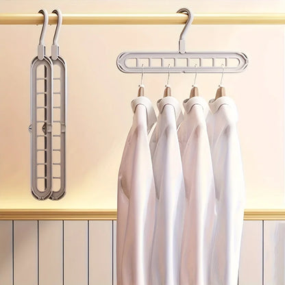 9-Hole Foldable Space Saving Clothes Hanger Set