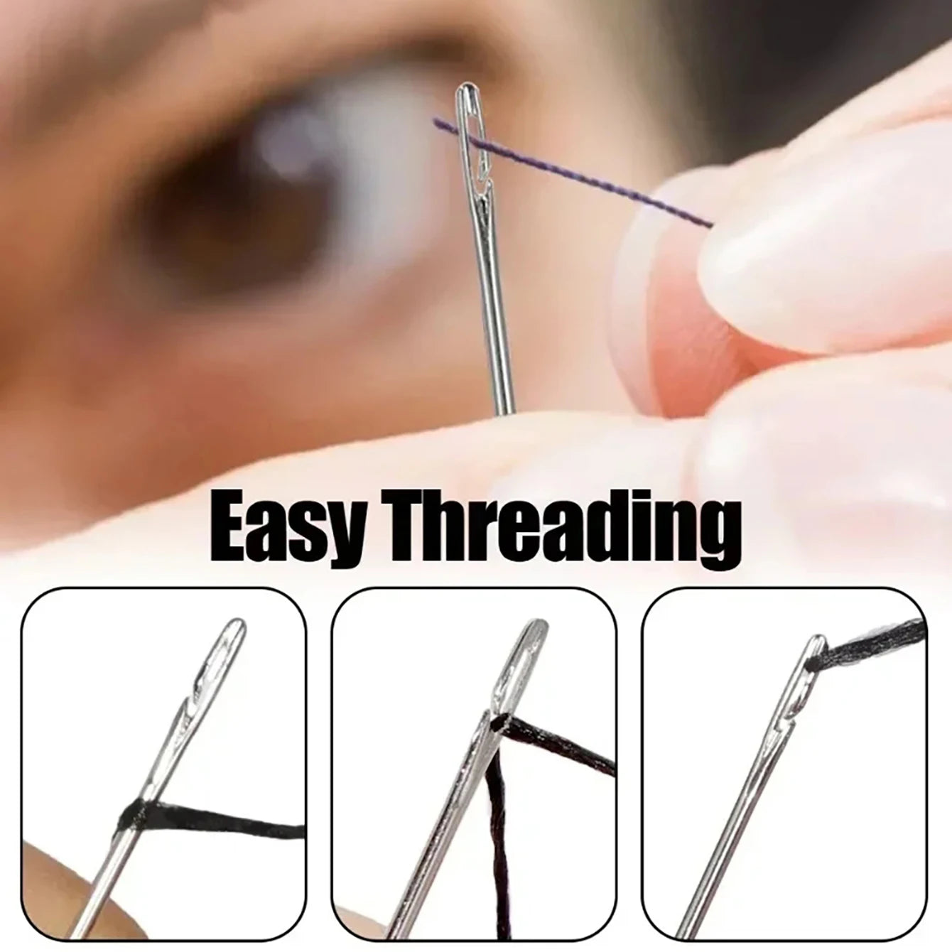 Self-Threading Sewing Needle Set
