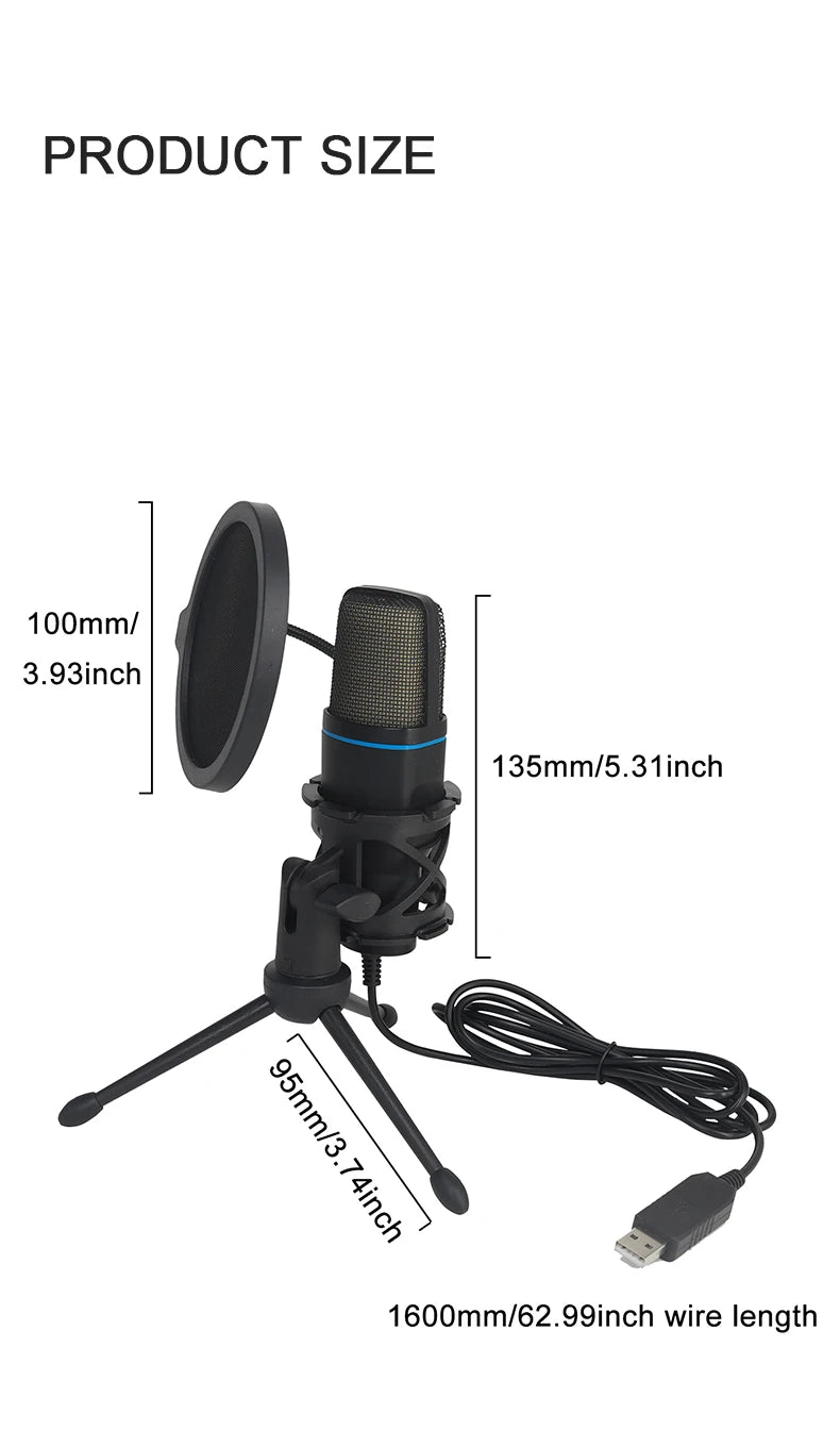 USB Condenser Microphone for Gaming & Streaming