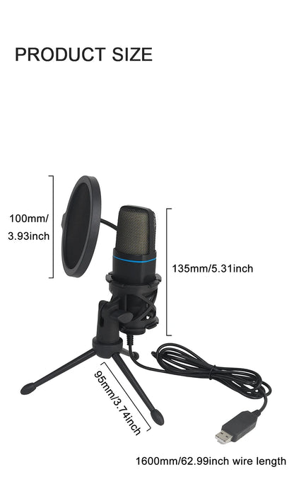 USB Condenser Microphone for Gaming & Streaming