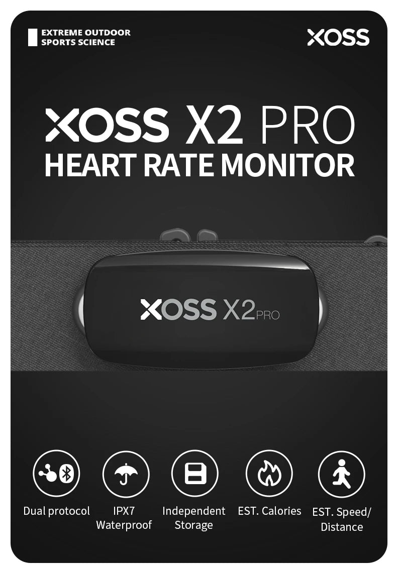 Bluetooth & ANT+ Chest Strap Heart Rate Sensor