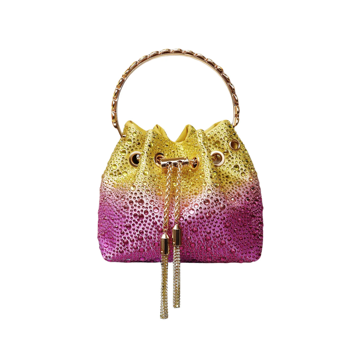 Luxury Rhinestone Bucket Evening Bag
