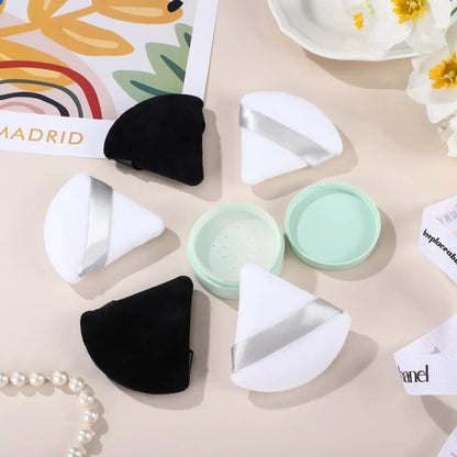Triangle Velvet Makeup Powder Puff Set