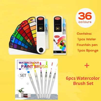 Portable Watercolour Paint Set with Folding Palette