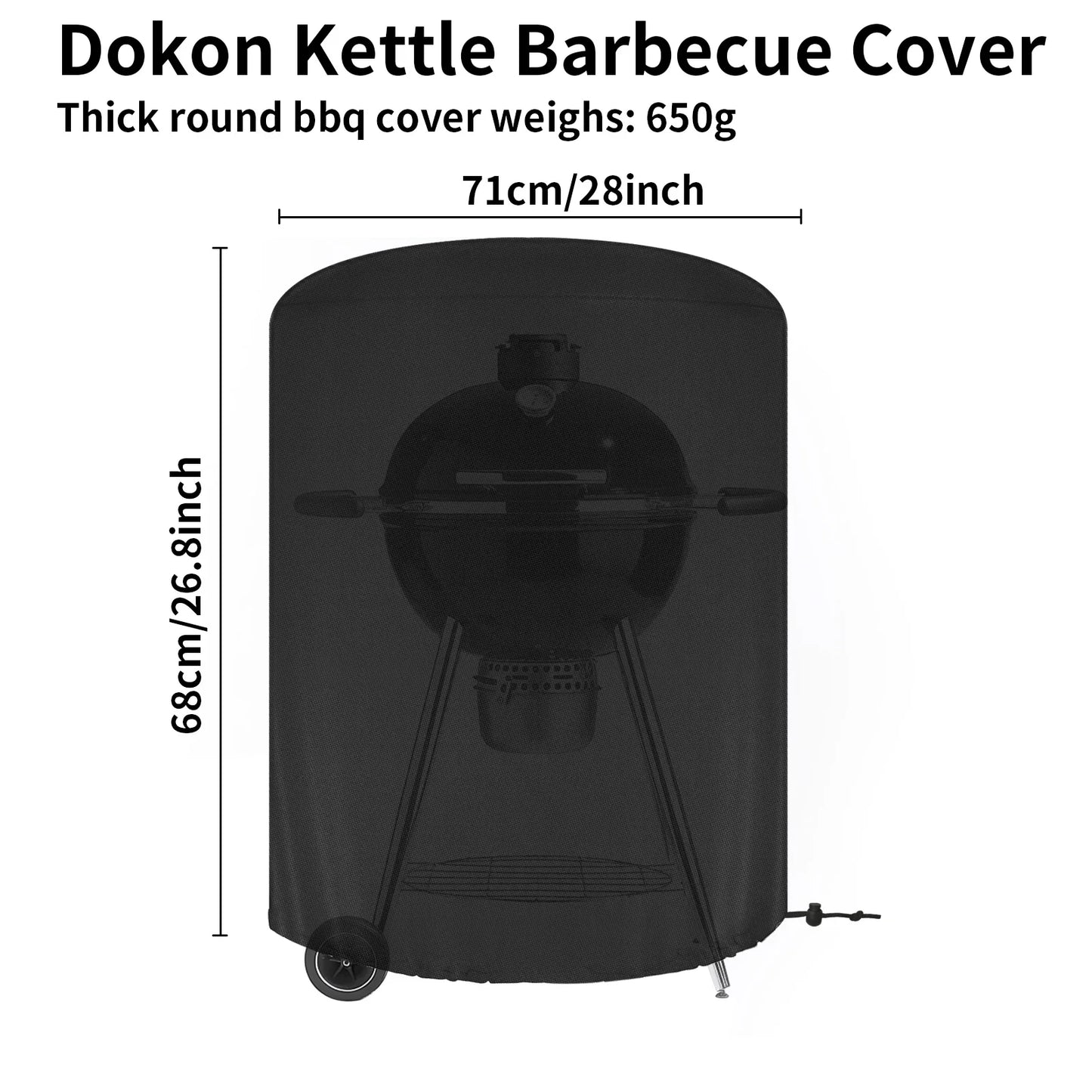 Waterproof Heavy-Duty BBQ Grill Cover – UV & Weather Resistant