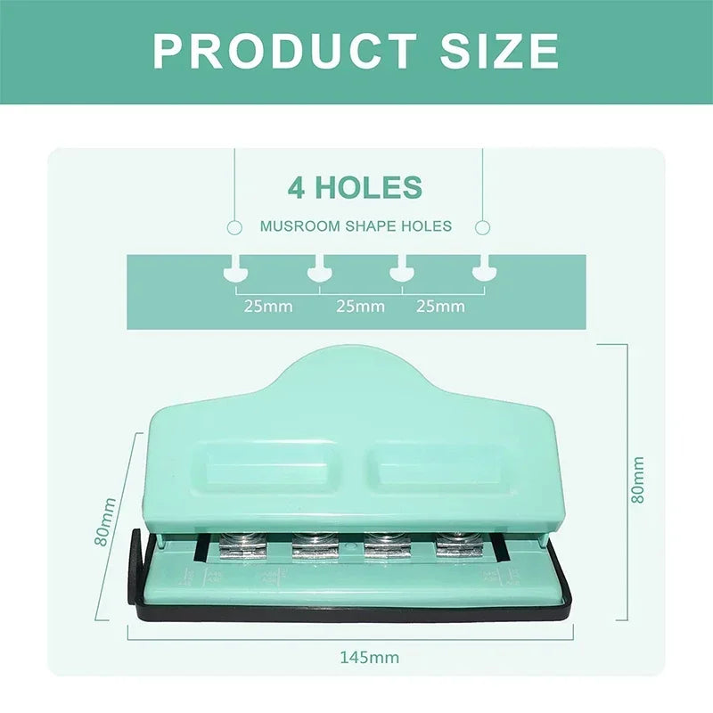 Mushroom Hole Paper Punch for Discbound Notebooks