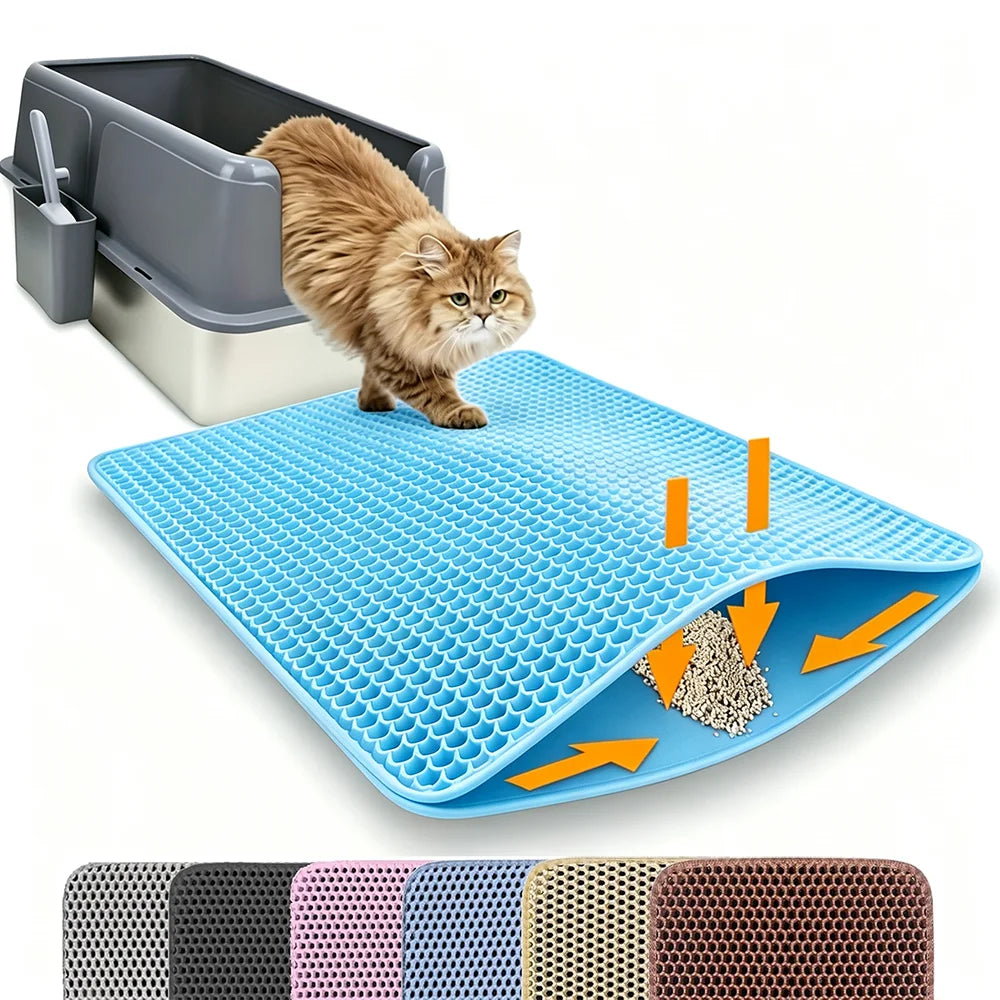 Double-Layer Waterproof Cat Litter Mat
