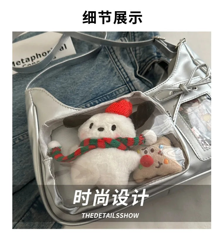 Y2K Transparent Ita Shoulder Bag