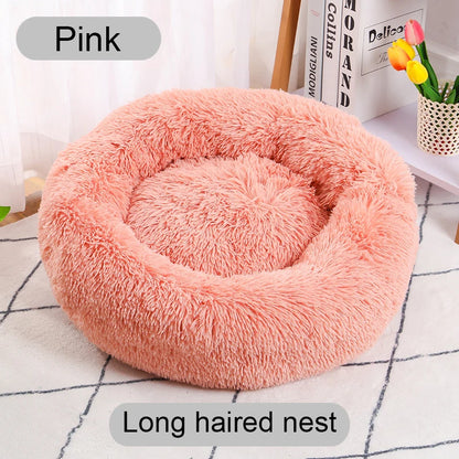 Calming Plush Donut Pet Bed