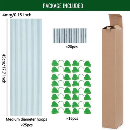 Fiberglass Garden Hoops Grow Tunnel Kit