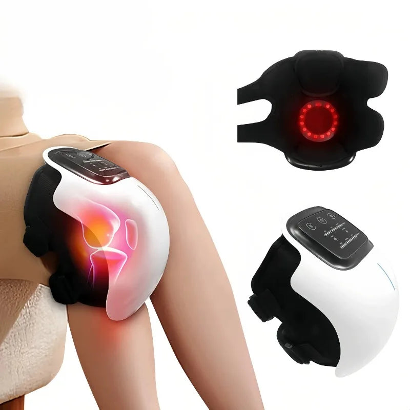 Portable Knee Massager with Red Light & Vibration