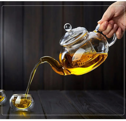 High Borosilicate Glass Teapot with Built-In Filter