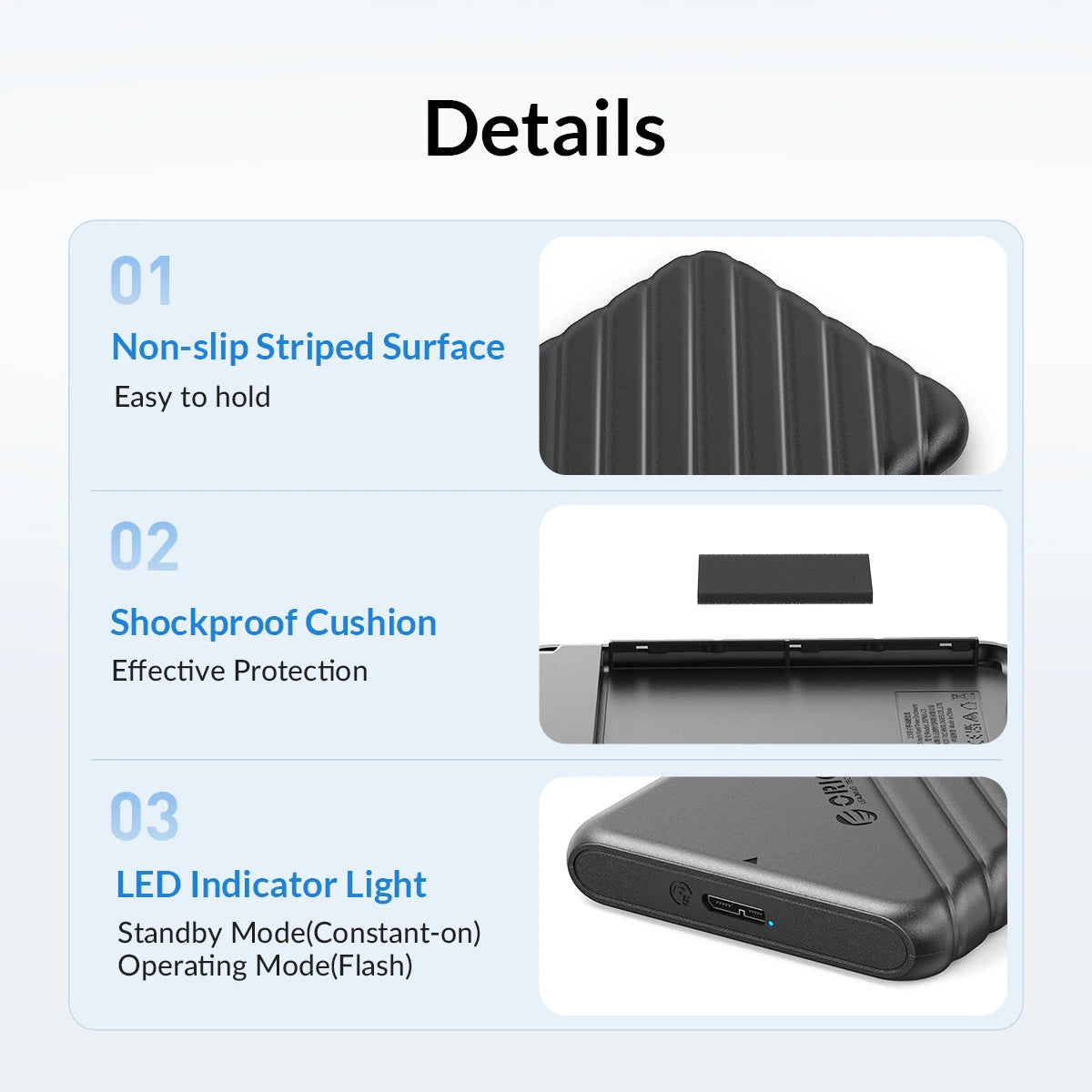 ORICO 2.5” USB 3.0 SATA Drive Enclosure