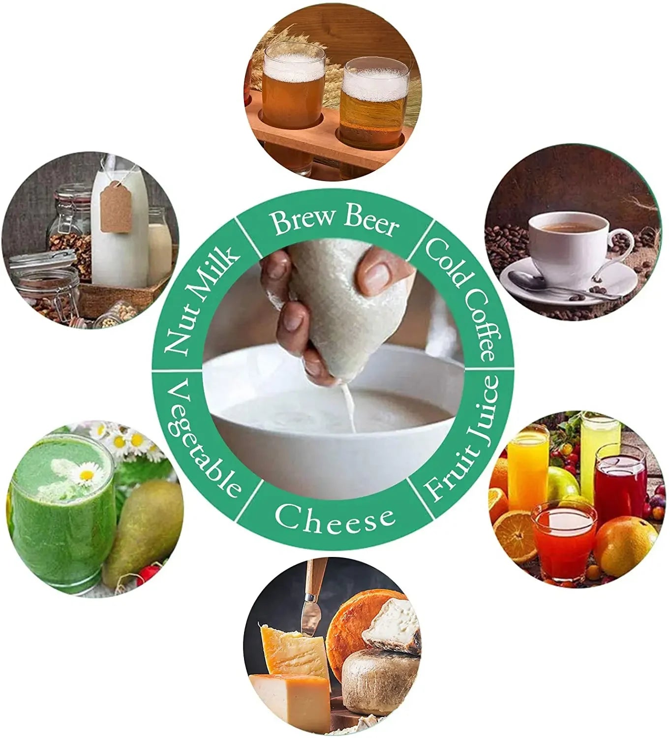 Reusable Fine Mesh Brewing Filter Bag
