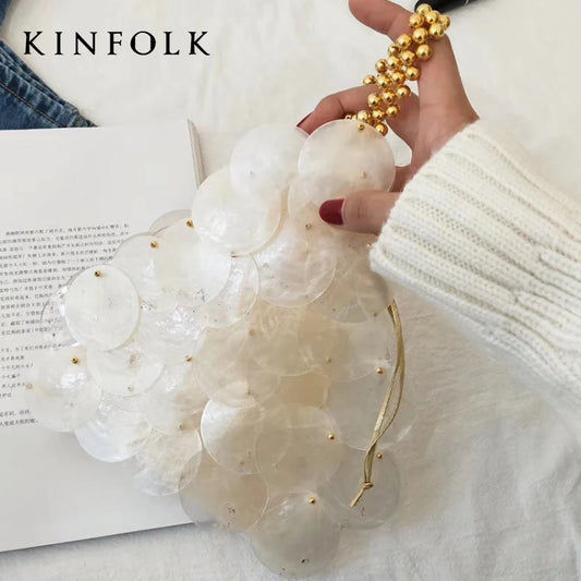 Luxury Beaded Shell Evening Handbag