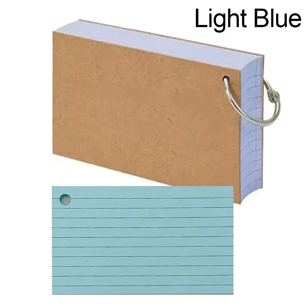 Loose-Leaf Binder Flash Cards Memo Book – 3 × 50 Sheets
