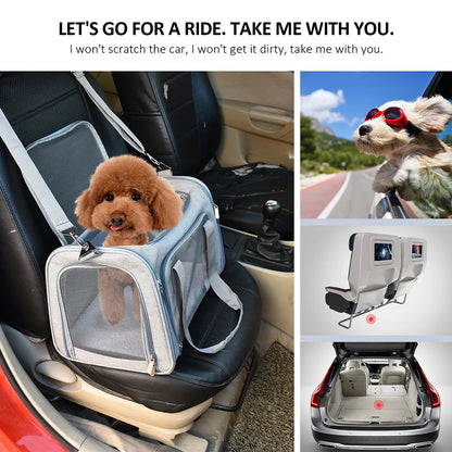 Airline Approved Soft-Sided Pet Carrier Bag for Small Dogs & Cats
