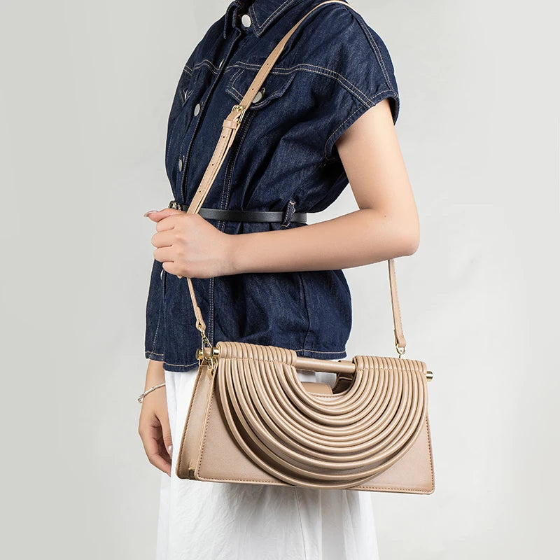 Gold Handwoven Evening Handbag