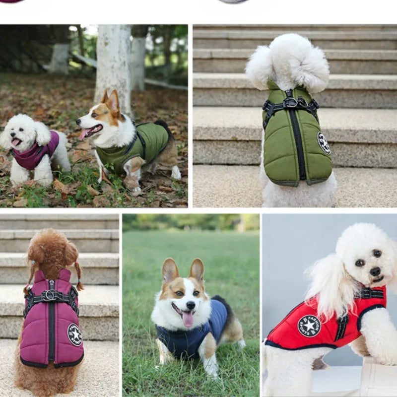 Waterproof Dog Winter Harness Coat