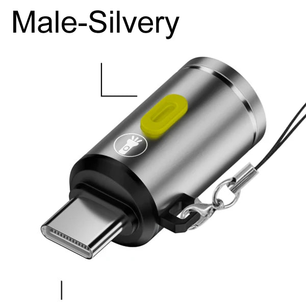 Mini USB-C LED Keychain Flashlight
