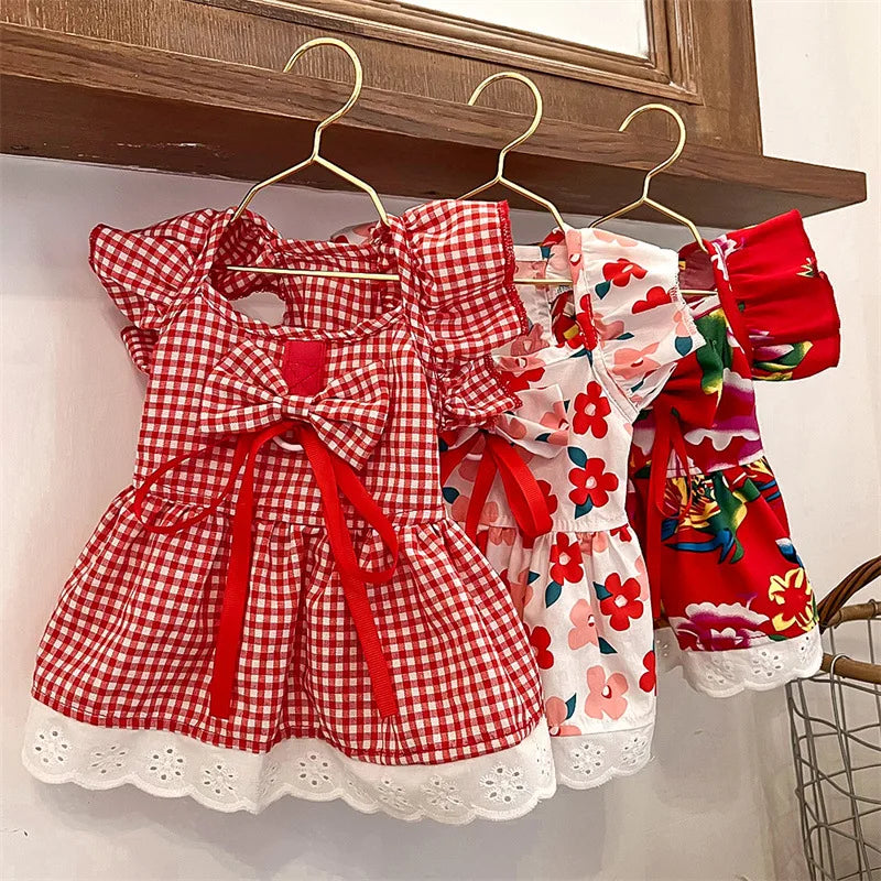 Princess Plaid Pet Dress for Dogs & Cats