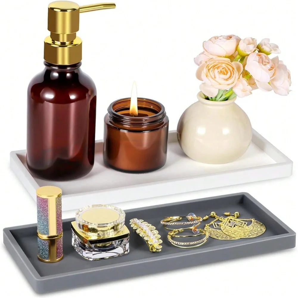Soft Silicone Bathroom Tray Organizer