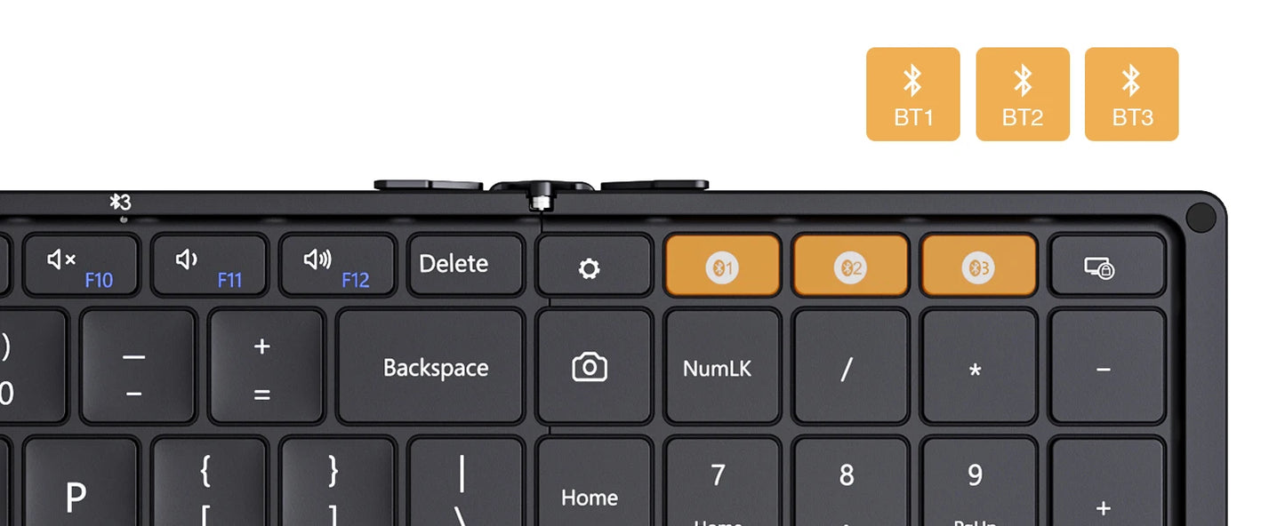 Foldable Bluetooth Keyboard with Numeric Keypad