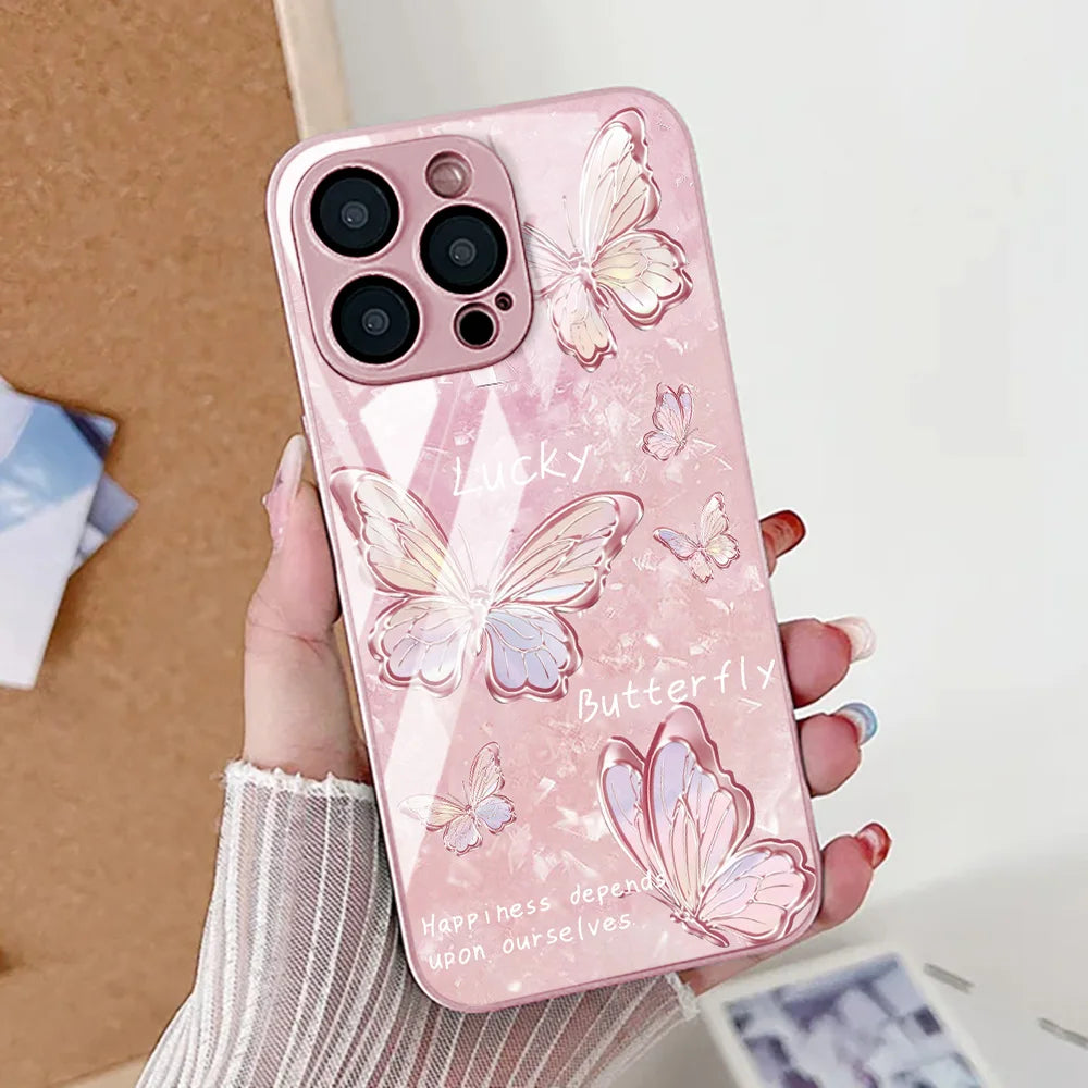 Mobile Phone Case – Butterfly Leopard Print Phone Case For iPhone