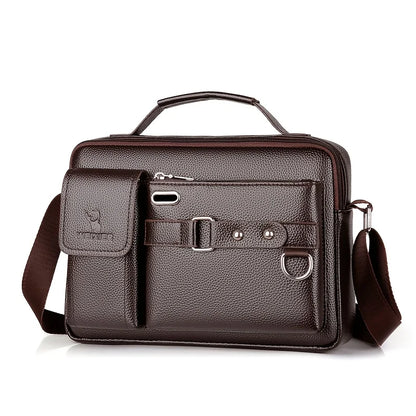 Business Casual PU Leather Messenger Bag