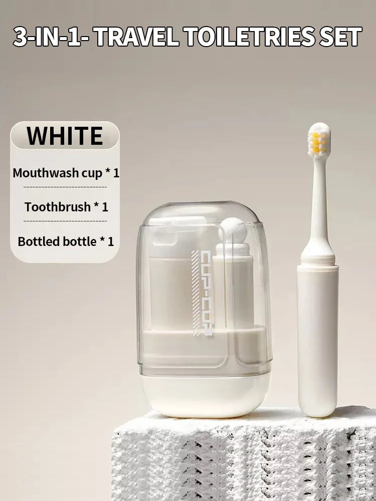 3-in-1 Travel Toothbrush & Toiletry Storage Set