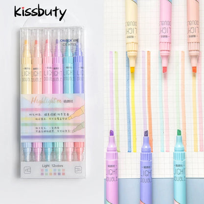 KissButy 6Pcs/Set Highlighter Pen Set