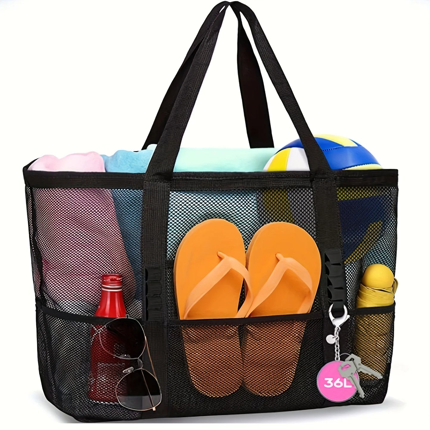 Large Mesh Beach Tote Bag