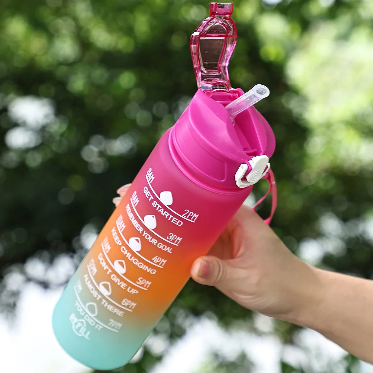Sports Water Bottle with Time Marker
