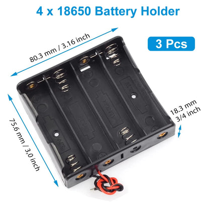 Battery Storage Holders with Red & Black Wires