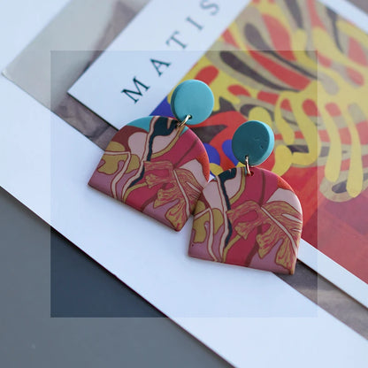 Art Floral Pattern Earrings