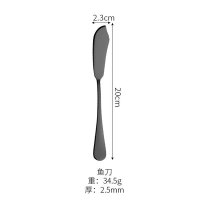 Black Stainless Steel Cutlery Set