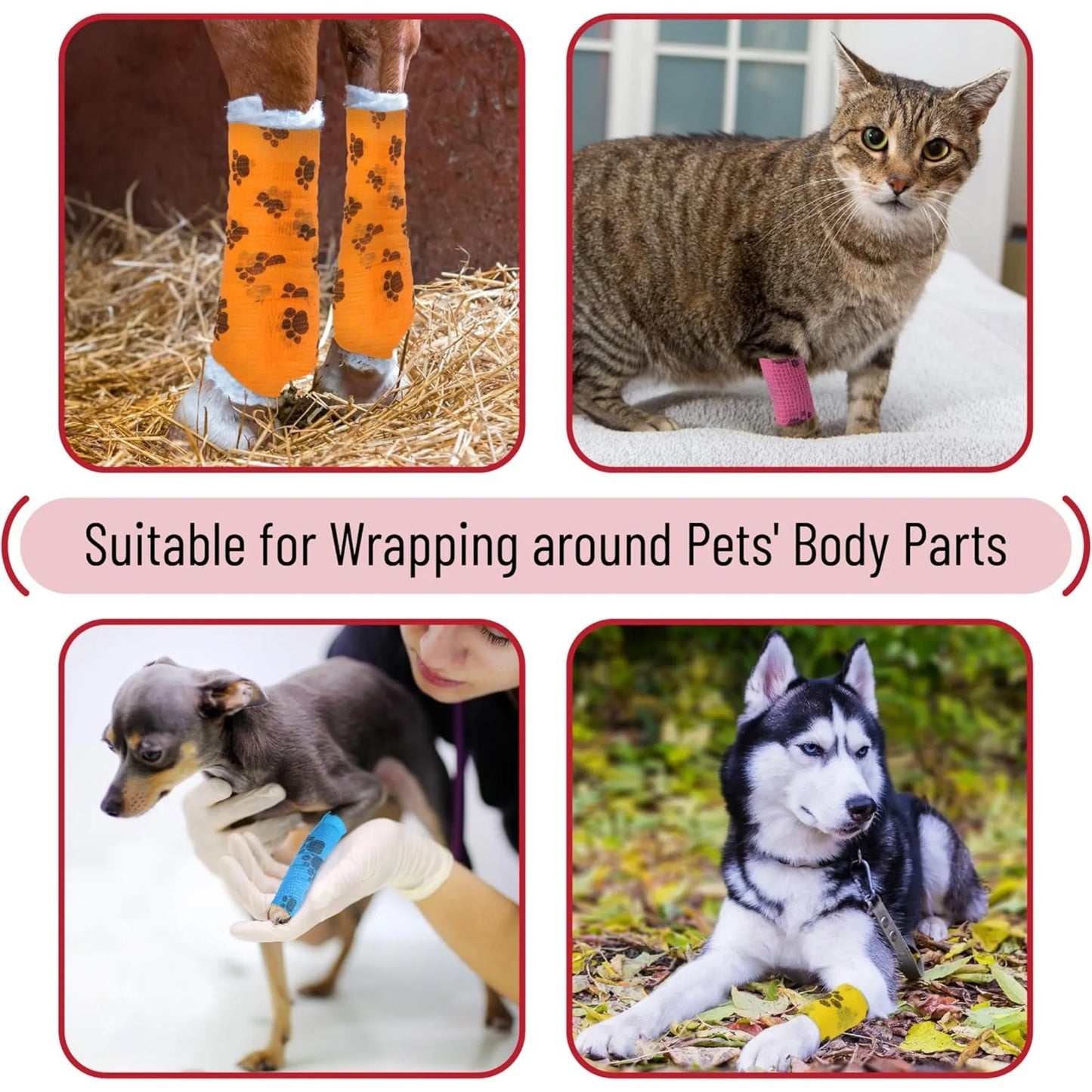 Self-Adhesive Pet Elastic Bandage Wrap