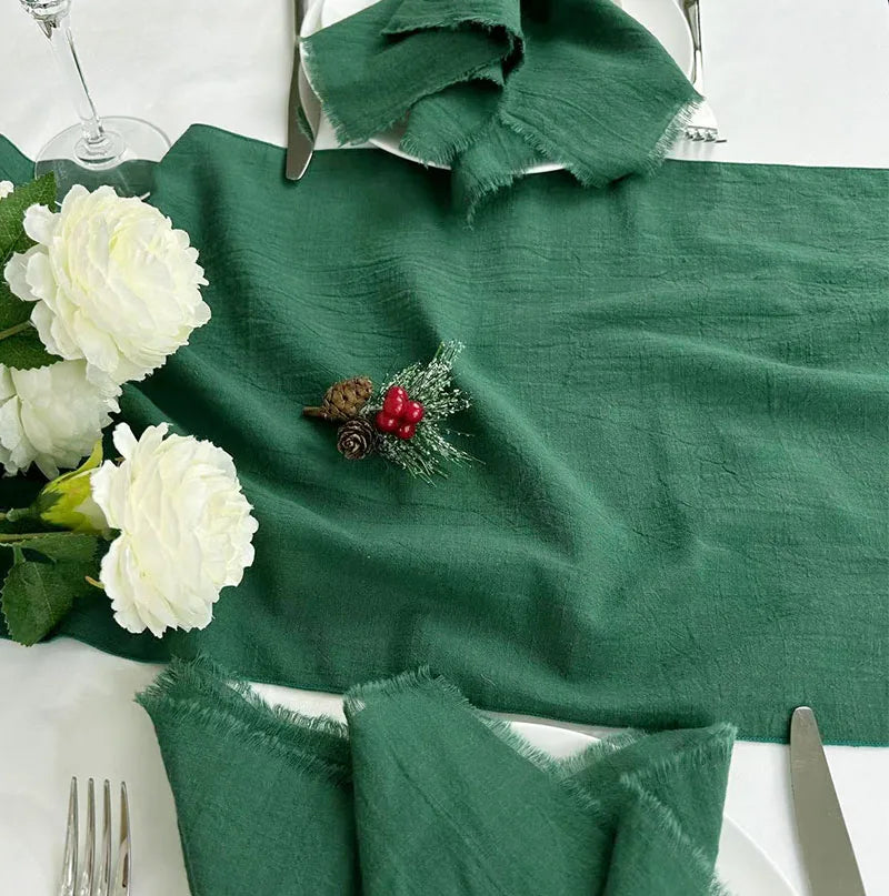 Sage Green Christmas Table Runner