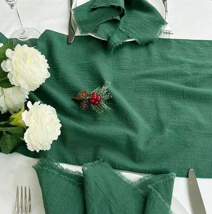 Sage Green Christmas Table Runner