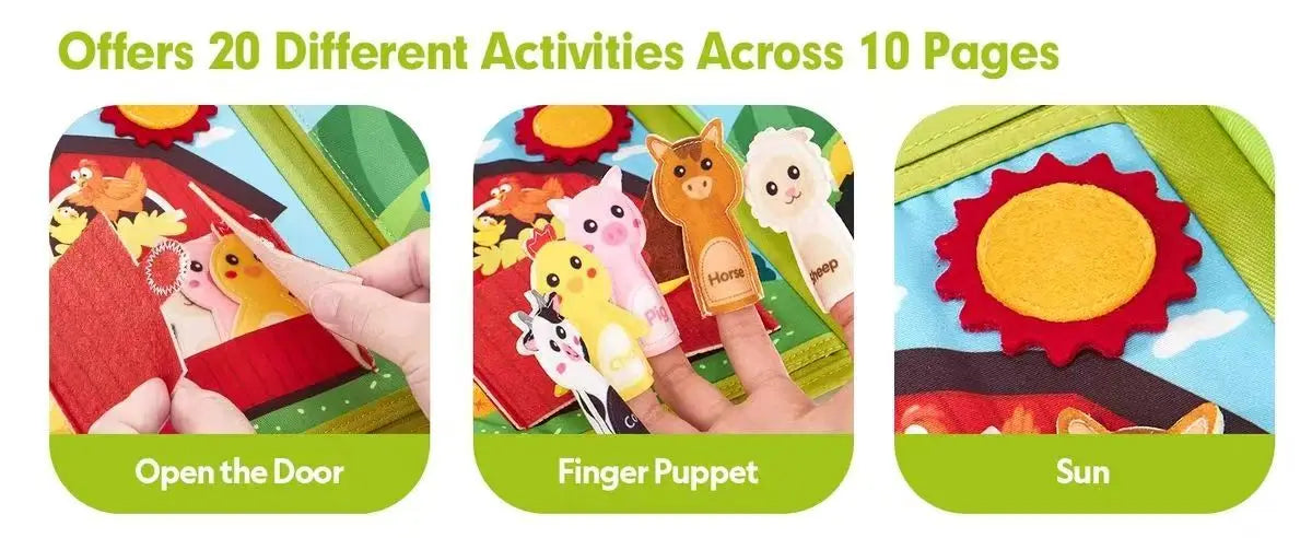 Interactive Farm-Themed Felt Learning Book